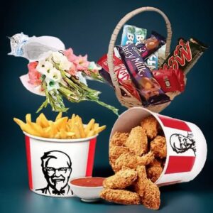 KFC, Chocolates & Bouquet